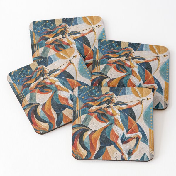 Item preview, Sagittarius Zodiac Painting – Colourful Astrological Art designed and sold by GalleryKauffeld.