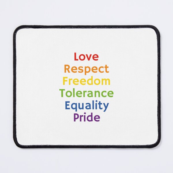 Item preview, Pride values in rainbow colors   designed and sold by Inspirationmotivation.