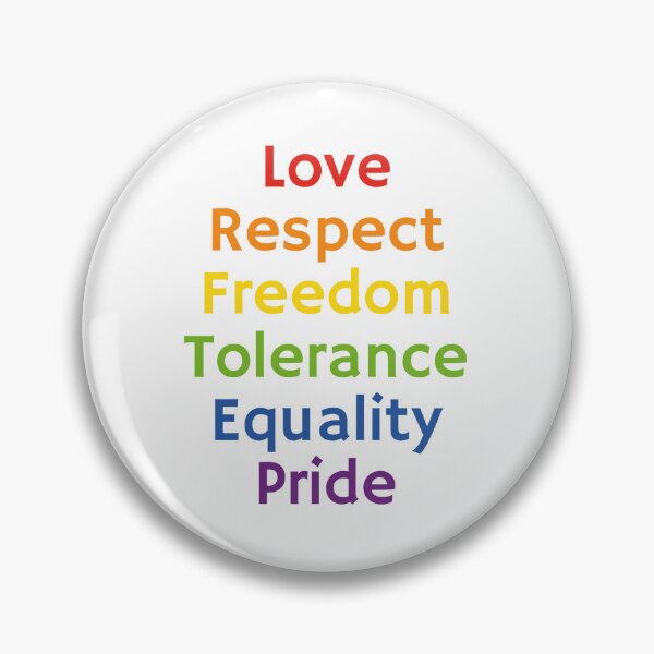 Item preview, Pride values in rainbow colors   designed and sold by Inspirationmotivation.