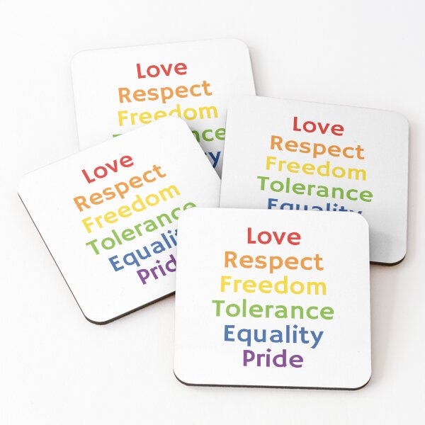 Item preview, Pride values in rainbow colors   designed and sold by Inspirationmotivation.