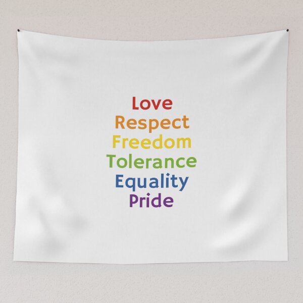 Item preview, Pride values in rainbow colors   designed and sold by Inspirationmotivation.