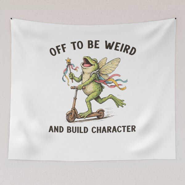 Item preview, Off to be Weird and Build Character Frog Meme designed and sold by studio-ssaam.