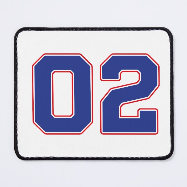 Item preview, 02 | Jersey Number 02 | Shirt Number 02 (Blue / Red) designed and sold by STUDIO-72.