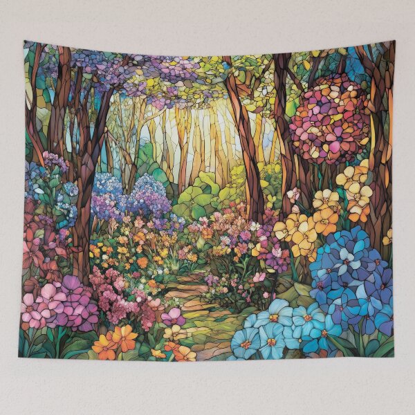 Item preview, Colorful flowers in the forest. designed and sold by MagelliShop.