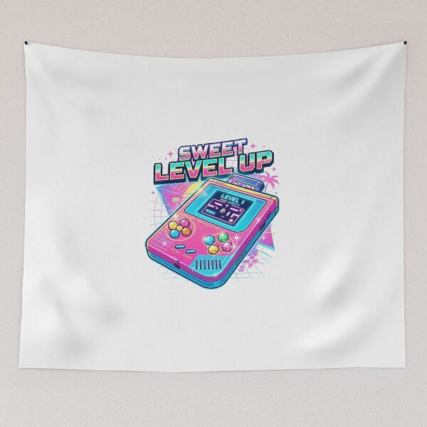 Artikelvorschau, Retro Synthwave Gamebit Sweet Level Up Art entworfen und verkauft von Sanan Israyilli.