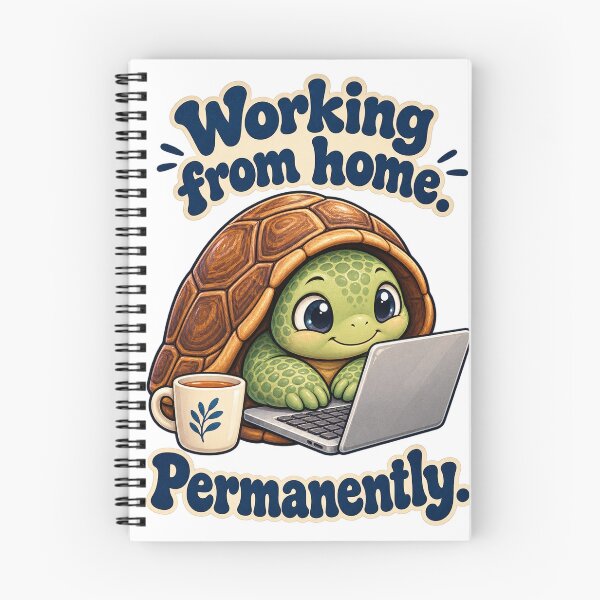 Item preview, Working From Home Permanently - Funny Turtle designed and sold by ManxCatAndy.