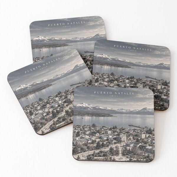 Item preview, Puerto Natales Cinematic Monochrome Patagonian Artwork designed and sold by MichaeIRellov.