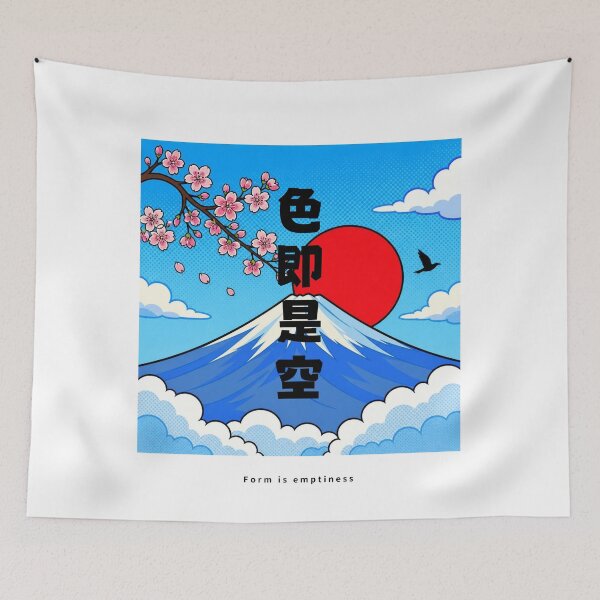 Item preview, Shiki Soku Ze Kuu - Form Is Emptiness | Pop Art Mount Fuji | Japanese Design designed and sold by JapanMemoir.