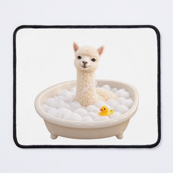 Item preview, Relaxing White Alpaca Bathtub designed and sold by Sillytoe.