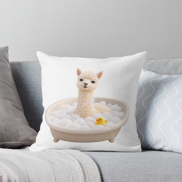 Item preview, Relaxing White Alpaca Bathtub designed and sold by Sillytoe.