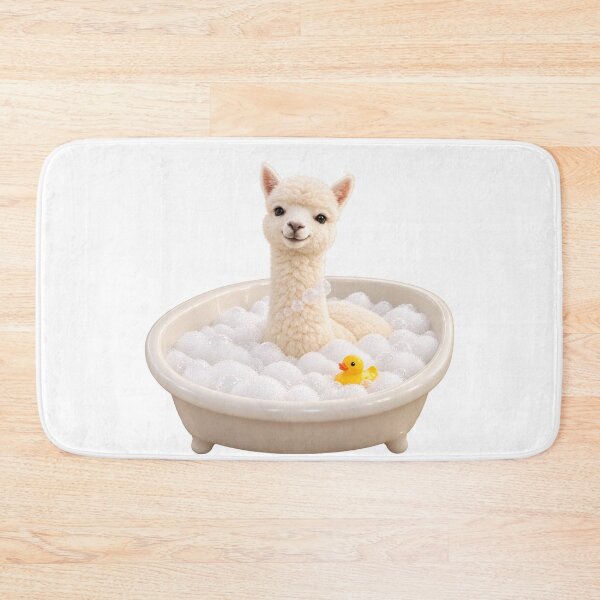 Item preview, Relaxing White Alpaca Bathtub designed and sold by Sillytoe.
