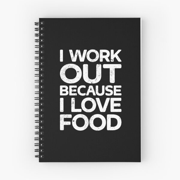 Item preview, I Workout Because I Love Food Funny Fitness Humor designed and sold by Hexleon Merch.