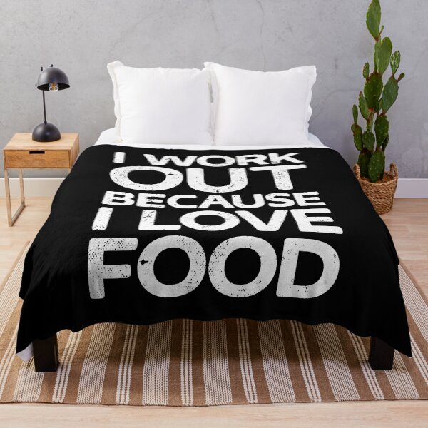 Item preview, I Workout Because I Love Food Funny Fitness Humor designed and sold by Hexleon Merch.