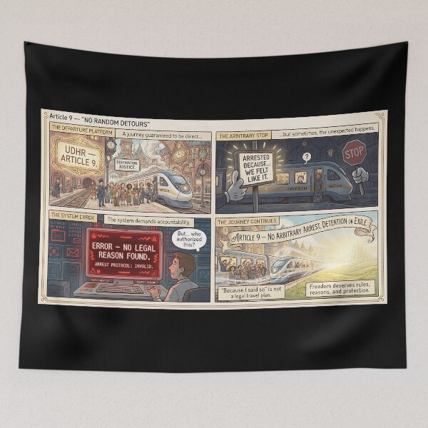 Item preview, Article 9 - No arbitrary detours designed and sold by Mianku | Für das Leben.