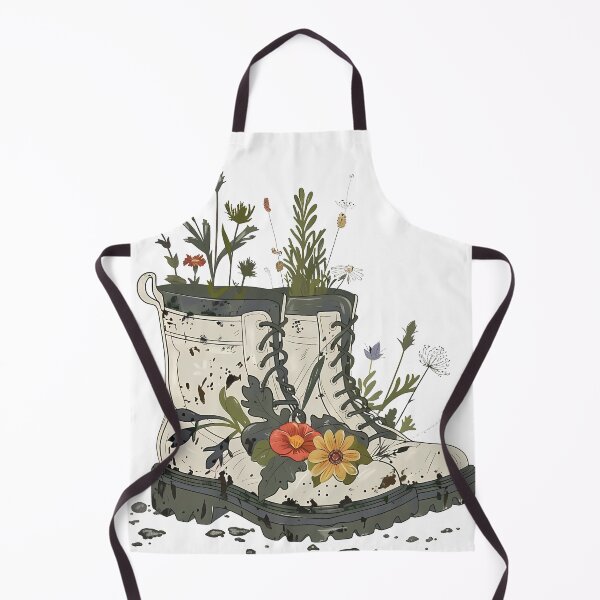 Item preview, Where flowers grow – Blooming hiking boots illustration designed and sold by Artdavesalzburg.
