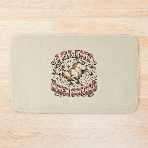 Item preview, I Faint When Scared – Funny Goat Cartoon designed and sold by AwesomeBeyondLimits.