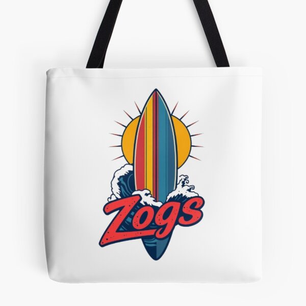 Item preview, Mr Zogs Colorful Surfboard Stripes and Waves | Retro Surfing Art designed and sold by MystiColo.