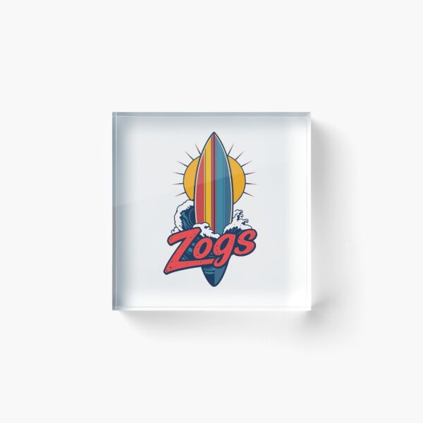 Item preview, Mr Zogs Colorful Surfboard Stripes and Waves | Retro Surfing Art designed and sold by MystiColo.