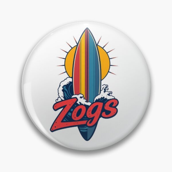Item preview, Mr Zogs Colorful Surfboard Stripes and Waves | Retro Surfing Art designed and sold by MystiColo.