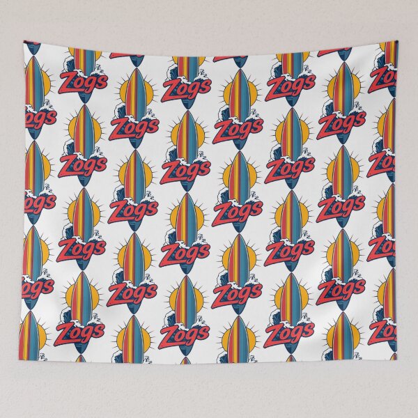 Item preview, Mr Zogs Colorful Surfboard Stripes and Waves | Retro Surfing Art designed and sold by MystiColo.
