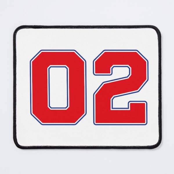 Item preview, 02 | Jersey Number 02 | Shirt Number 02 (Red / Blue) designed and sold by STUDIO-72.