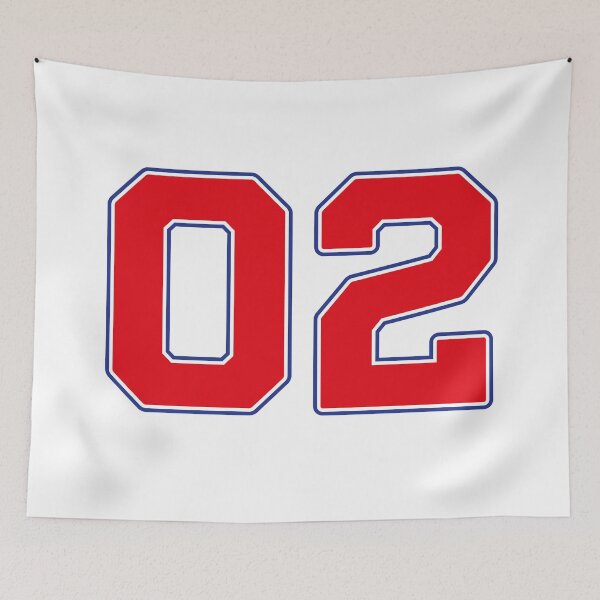 Item preview, 02 | Jersey Number 02 | Shirt Number 02 (Red / Blue) designed and sold by STUDIO-72.