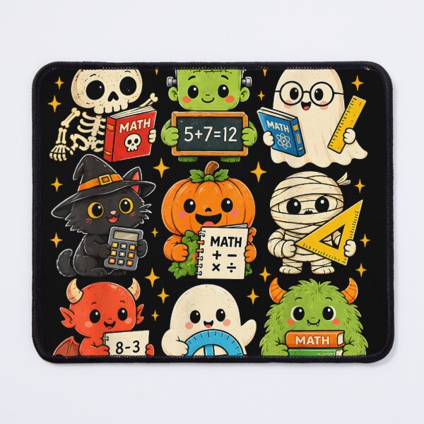 Item preview, Halloween Monster Math Cute Characters designed and sold by otaku.edwardj.