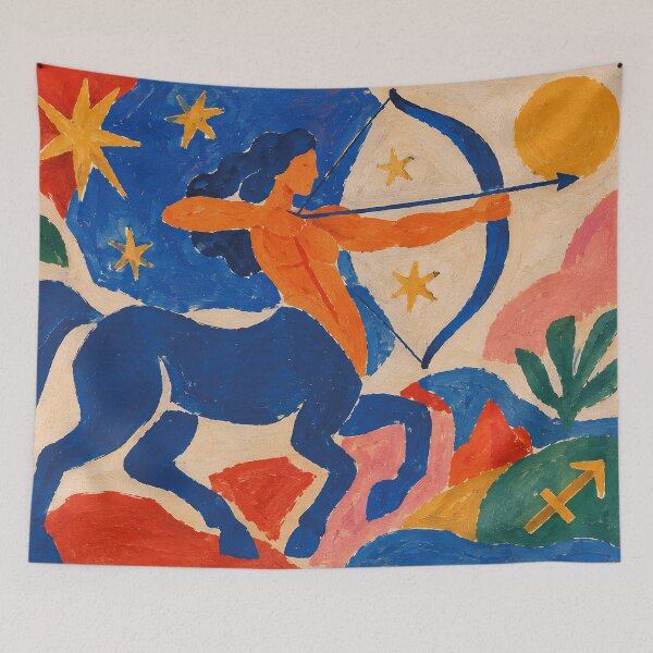 Item preview, Sagittarius Painting – Contemporary Astrological Wall Art designed and sold by GalleryKauffeld.