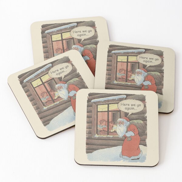 Item preview, Here We Go Again Funny Vintage Santa Christmas Meme. #2 designed and sold by EunsooLee.