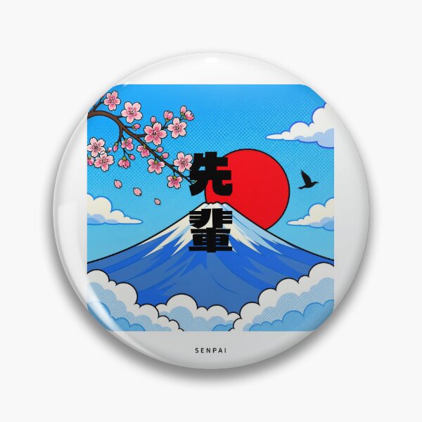 Item preview, Senpai | Pop Art Mount Fuji | Japanese Design designed and sold by JapanMemoir.