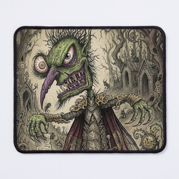 Item preview, The Creepy Goblin rogue horror illustration designed and sold by Vintage Designs +.
