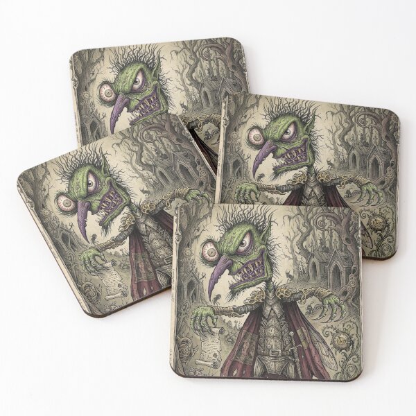 Item preview, The Creepy Goblin rogue horror illustration designed and sold by Vintage Designs +.