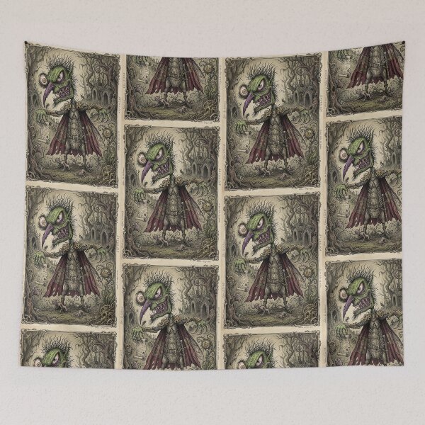 Item preview, The Creepy Goblin rogue horror illustration designed and sold by Vintage Designs +.