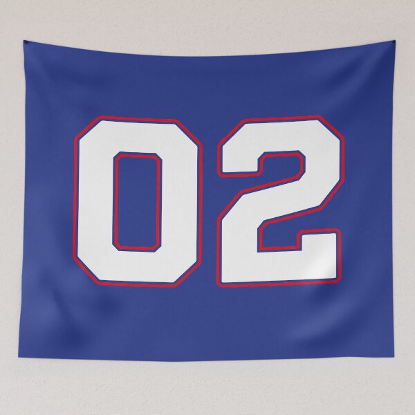 Item preview, 02 | Jersey Number 02 | Shirt Number 02 (White / Red) designed and sold by STUDIO-72.