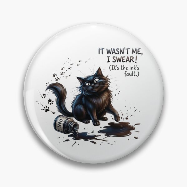 Artikelvorschau, Eine humorvolle schwarze Katze und ihr umgestürztes Tintenfass entworfen und verkauft von CHRIST5000.