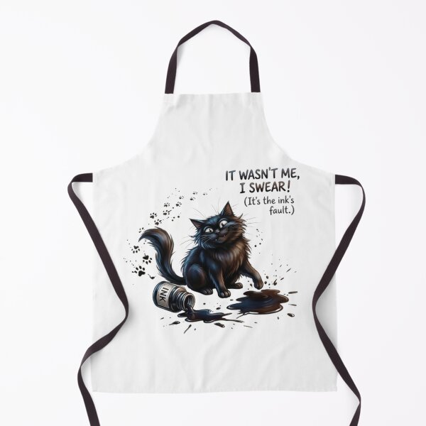 Item preview, Humorous black cat and its overturned ink bottle designed and sold by CHRIST5000.