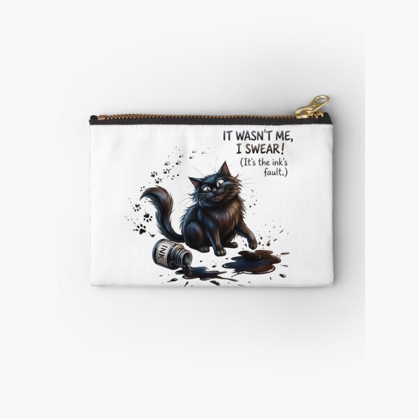 Item preview, Humorous black cat and its overturned ink bottle designed and sold by CHRIST5000.