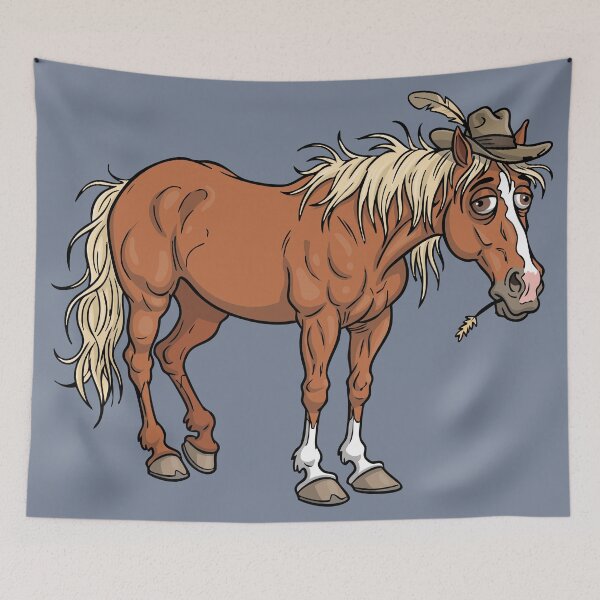 Item preview, A cartoon drawing of the Aenos Horse designed and sold by Cheval-de-coeur.