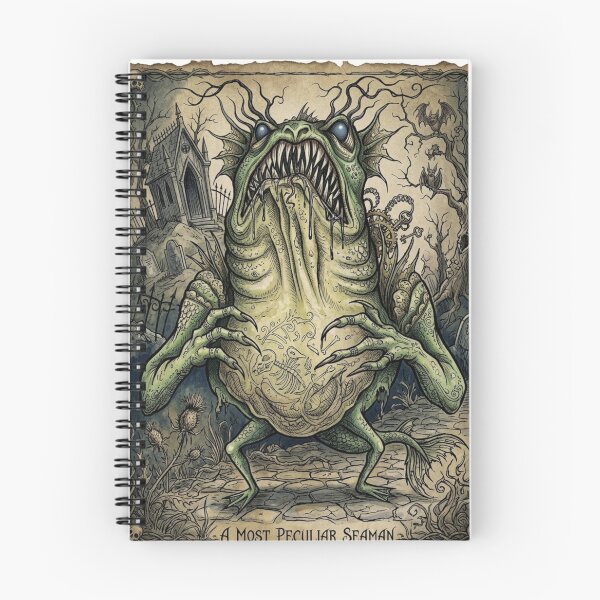 Item preview, Creature from the deep dark swamp dark horror illustration designed and sold by Vintage Designs +.