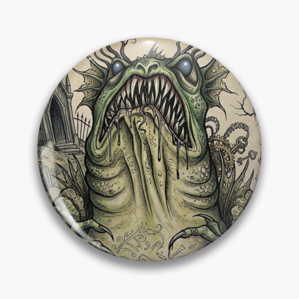 Item preview, Creature from the deep dark swamp dark horror illustration designed and sold by Vintage Designs +.