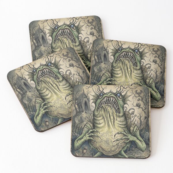 Item preview, Creature from the deep dark swamp dark horror illustration designed and sold by Vintage Designs +.