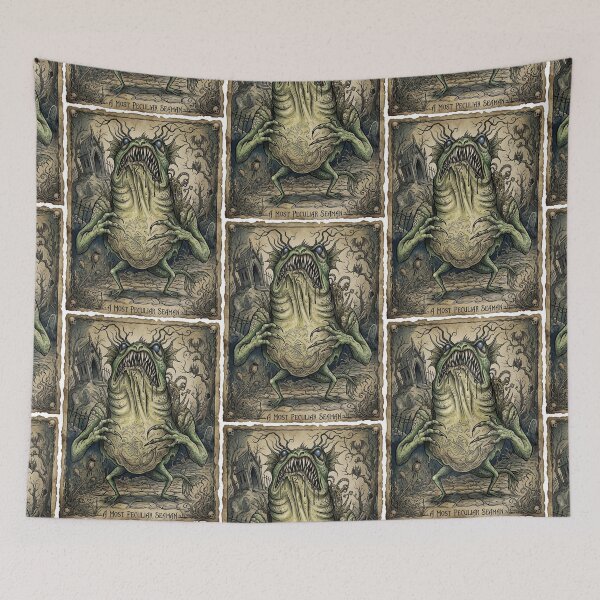 Item preview, Creature from the deep dark swamp dark horror illustration designed and sold by Vintage Designs +.