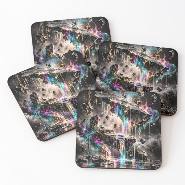 Item preview, Fractured Reality - Surreal Neon Dreamscape Art designed and sold by Personiq Kaleido.
