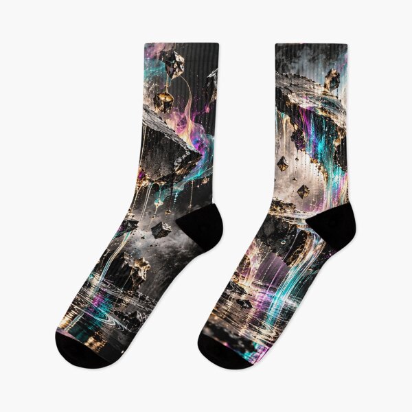 Item preview, Fractured Reality - Surreal Neon Dreamscape Art designed and sold by Personiq Kaleido.