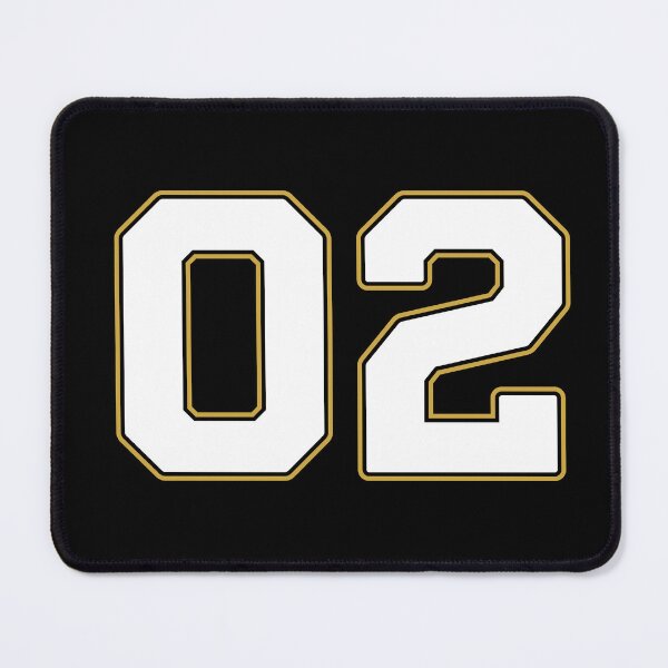 Item preview, 02 | Jersey Number 02 | Shirt Number 02 (White / Gold) designed and sold by STUDIO-72.