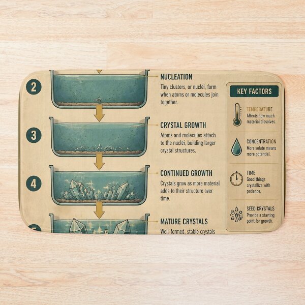 Item preview, Crystal Formation Science Infographic Poster designed and sold by JC Art Creations.