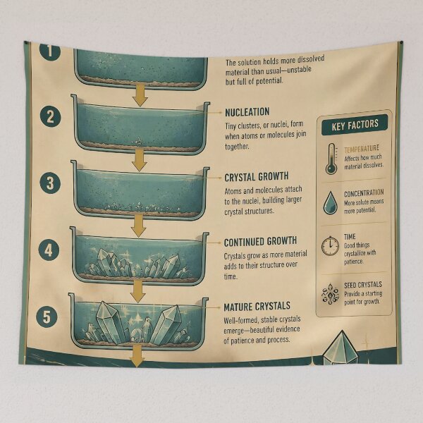 Item preview, Crystal Formation Science Infographic Poster designed and sold by JC Art Creations.