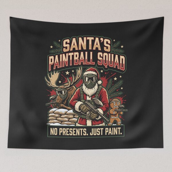 Item preview, Santa Paintball Squad Christmas designed and sold by SplashTastic.