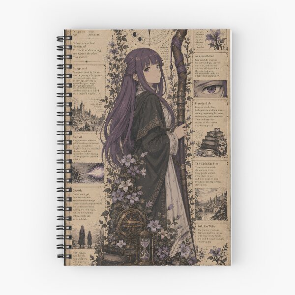 Item preview, Purple Mage Character Profile Poster | Detailed Fantasy Anime Art designed and sold by OrionInkVault.