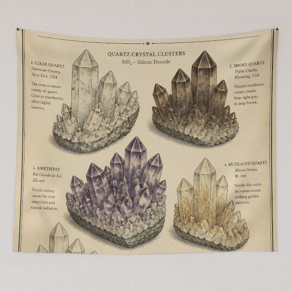 Item preview, Vintage Quartz Crystal Field Guide designed and sold by JC Art Creations.